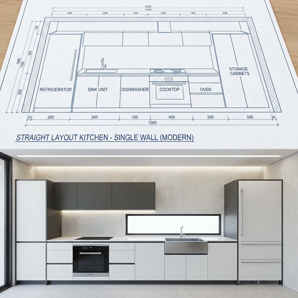 مطبخ مستقيم (Straight)